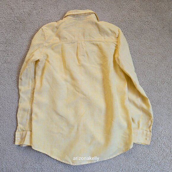 GAP Linen Yellow Pinstripe Button Down XS - Picture 9 of 9